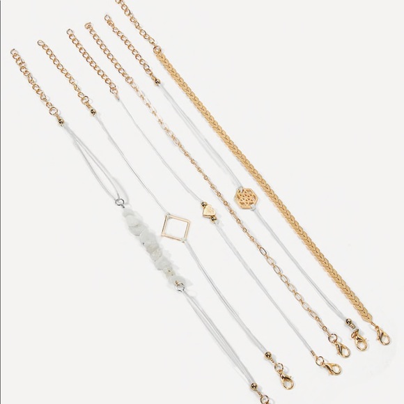 Stone and square bracelet set - Picture 4 of 5